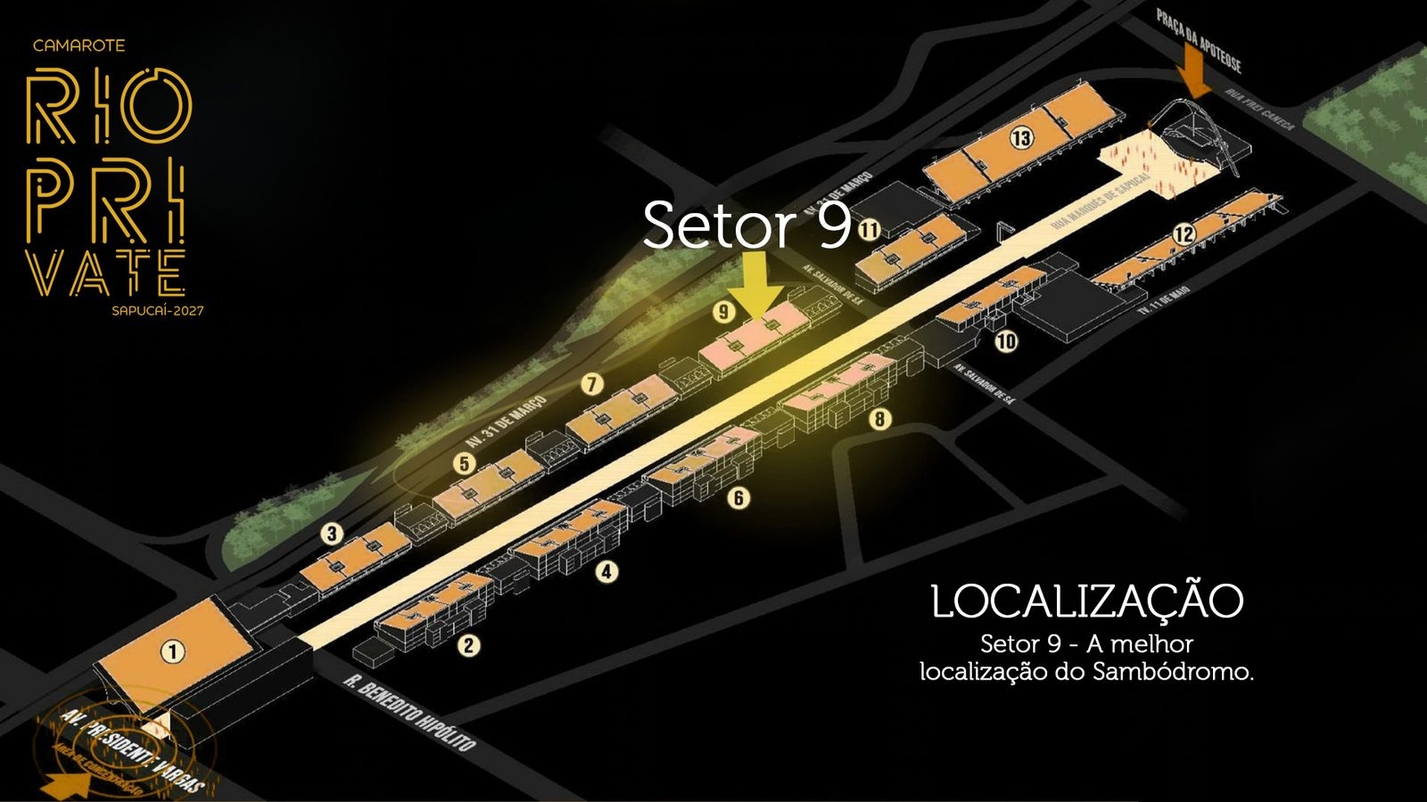 Mapa do Sambódromo — Setor 9